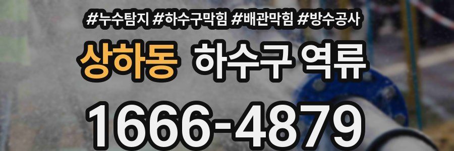 상하동 하수구 역류