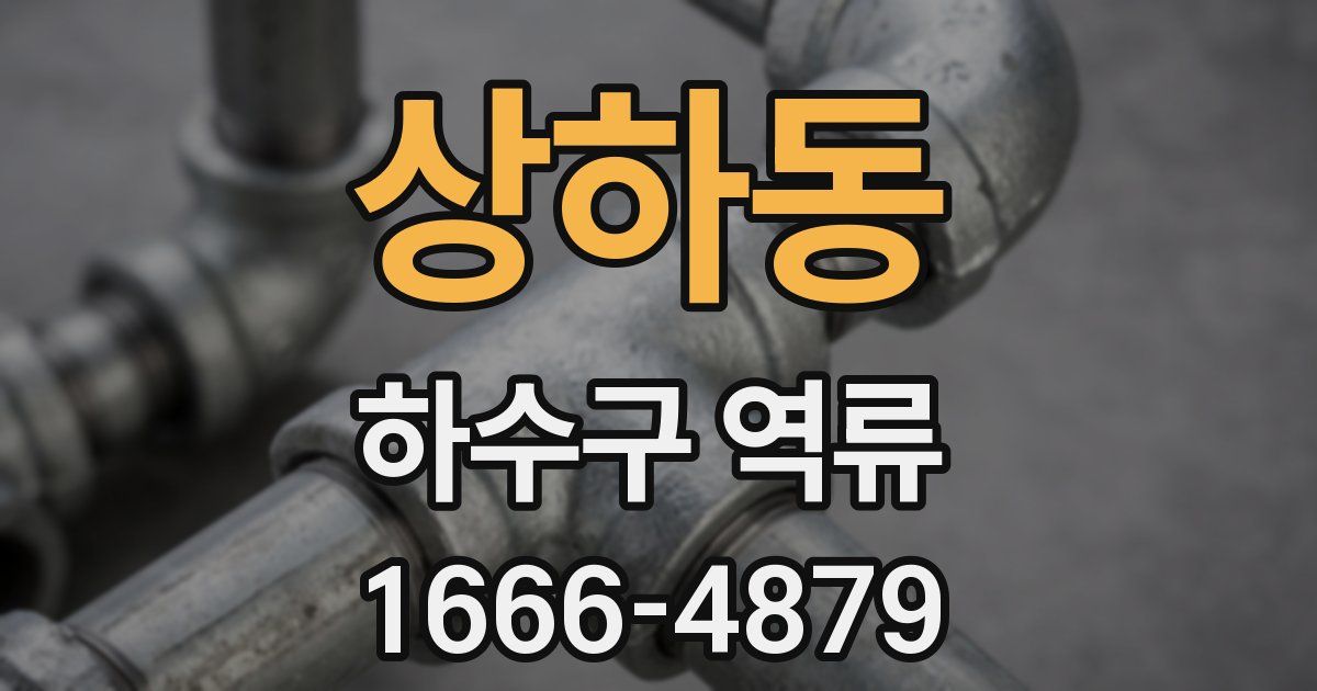 상하동 하수구 역류