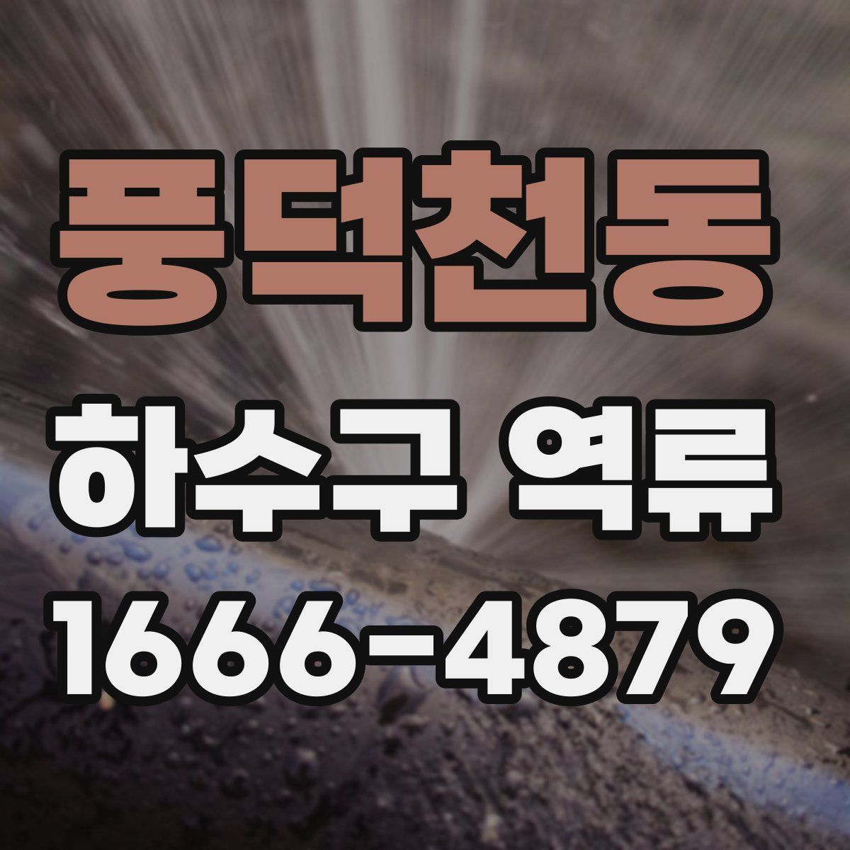풍덕천동 하수구 역류