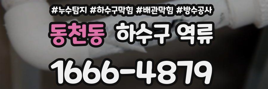 동천동 하수구 역류