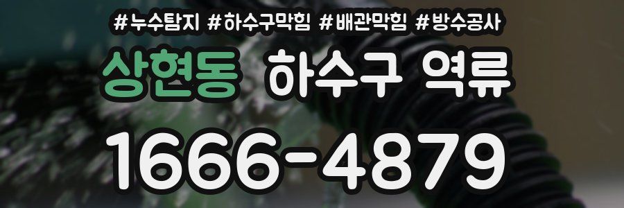 상현동 하수구 역류