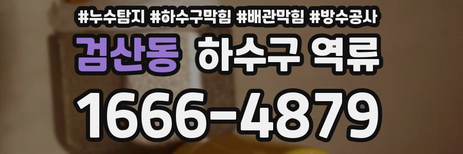 검산동 하수구 역류