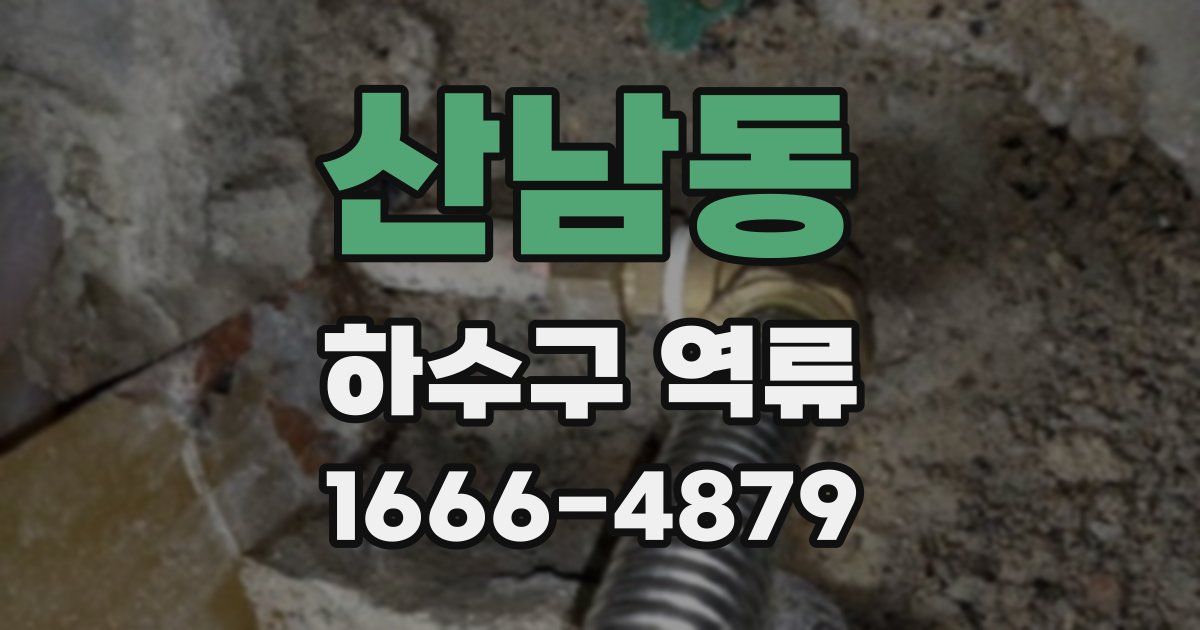 산남동 하수구 역류