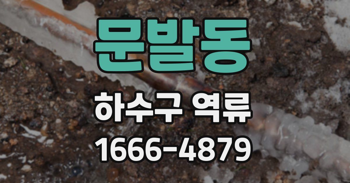 문발동 하수구 역류