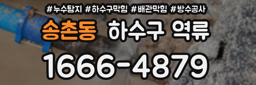 송촌동 하수구 역류