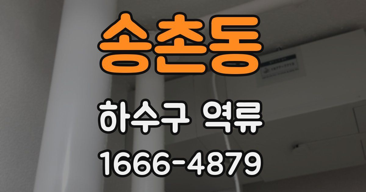 송촌동 하수구 역류