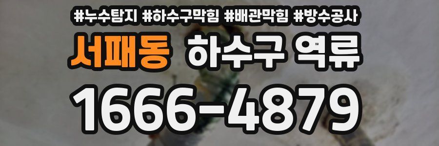 서패동 하수구 역류