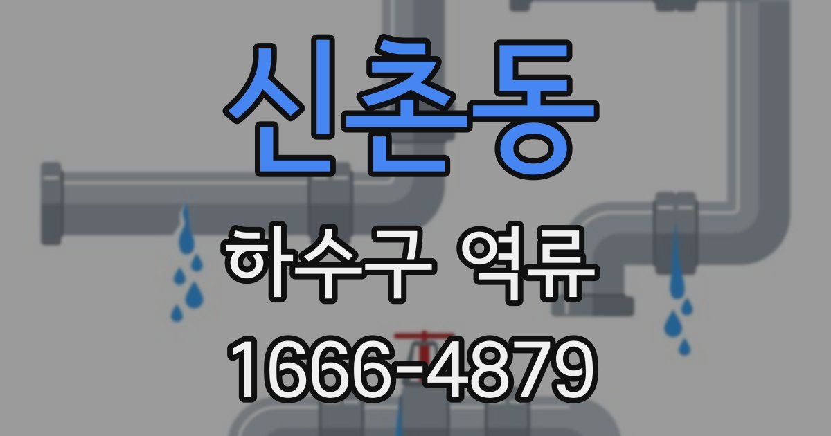 신촌동 하수구 역류