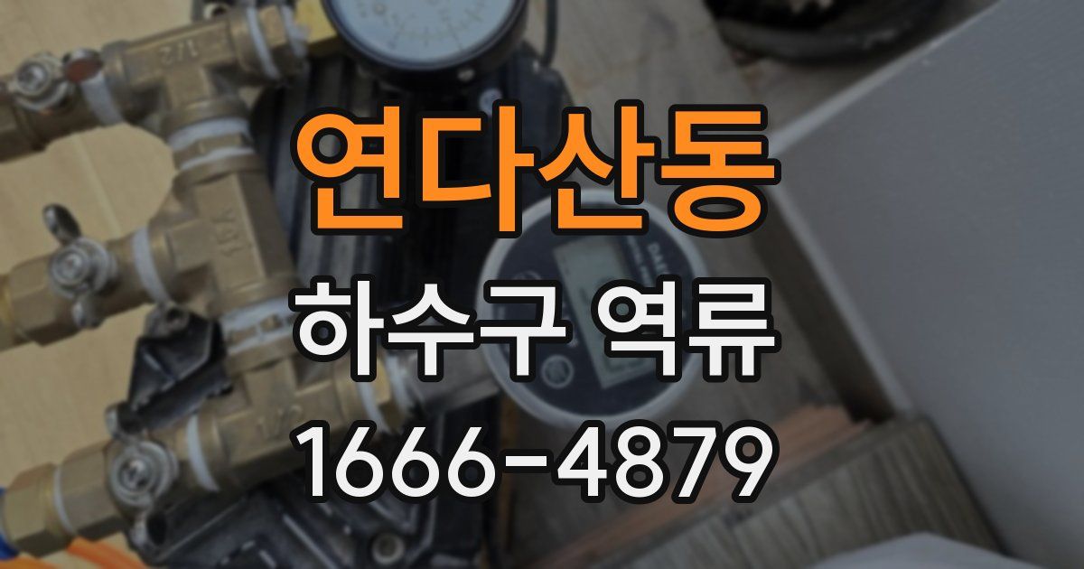 연다산동 하수구 역류