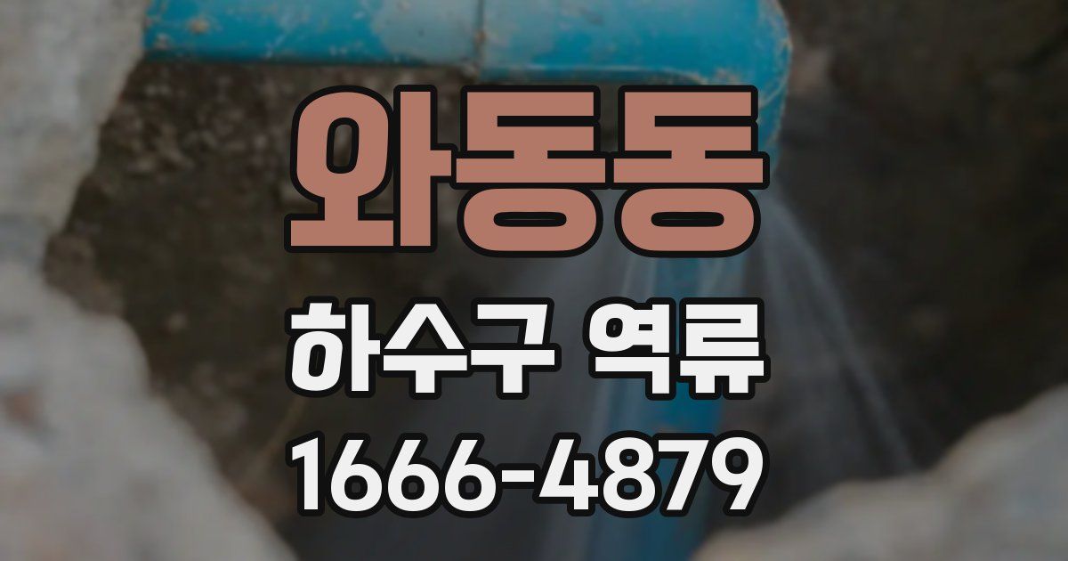 와동동 하수구 역류