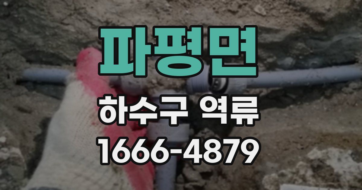 파평면 하수구 역류