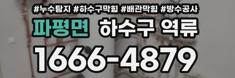 파평면 하수구 역류