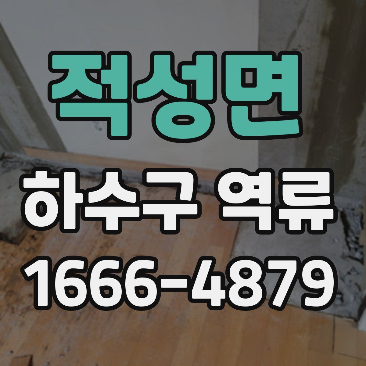 적성면 하수구 역류