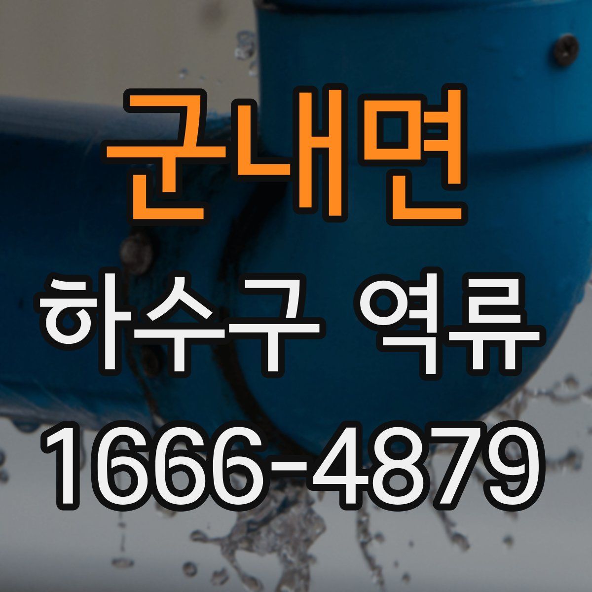 군내면 하수구 역류