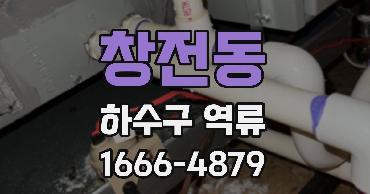 창전동 하수구 역류