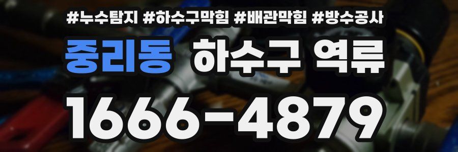 중리동 하수구 역류