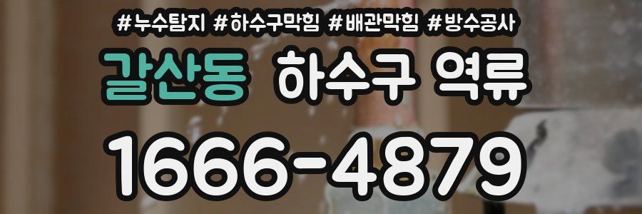 갈산동 하수구 역류