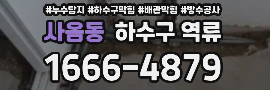 사음동 하수구 역류