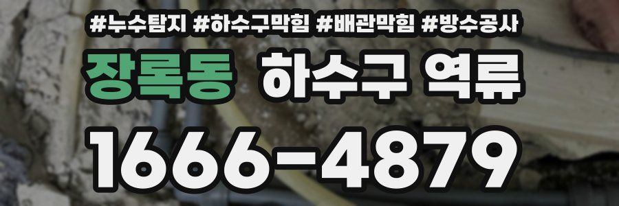 장록동 하수구 역류