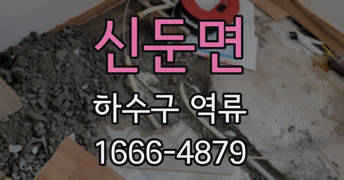 신둔면 하수구 역류