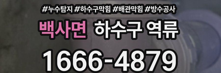 백사면 하수구 역류