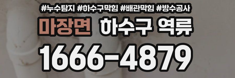 마장면 하수구 역류