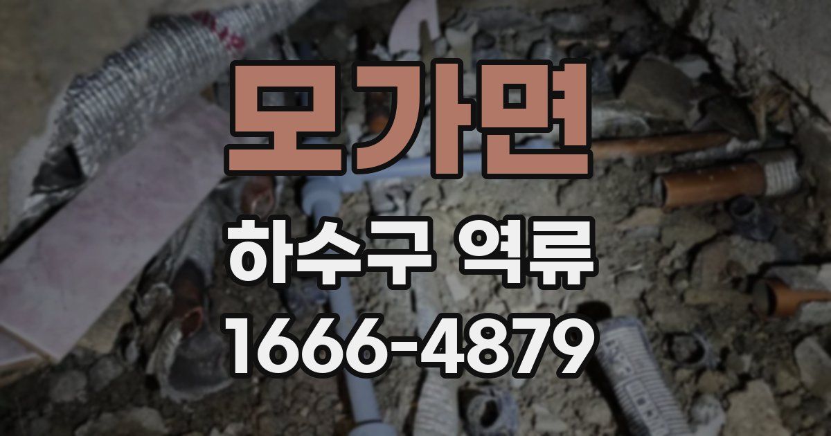 모가면 하수구 역류