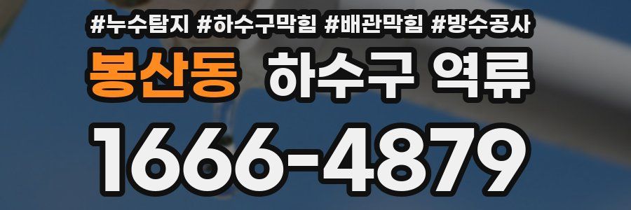 봉산동 하수구 역류