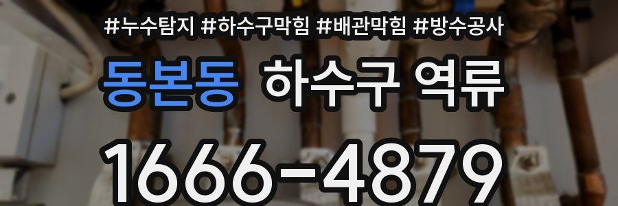 동본동 하수구 역류