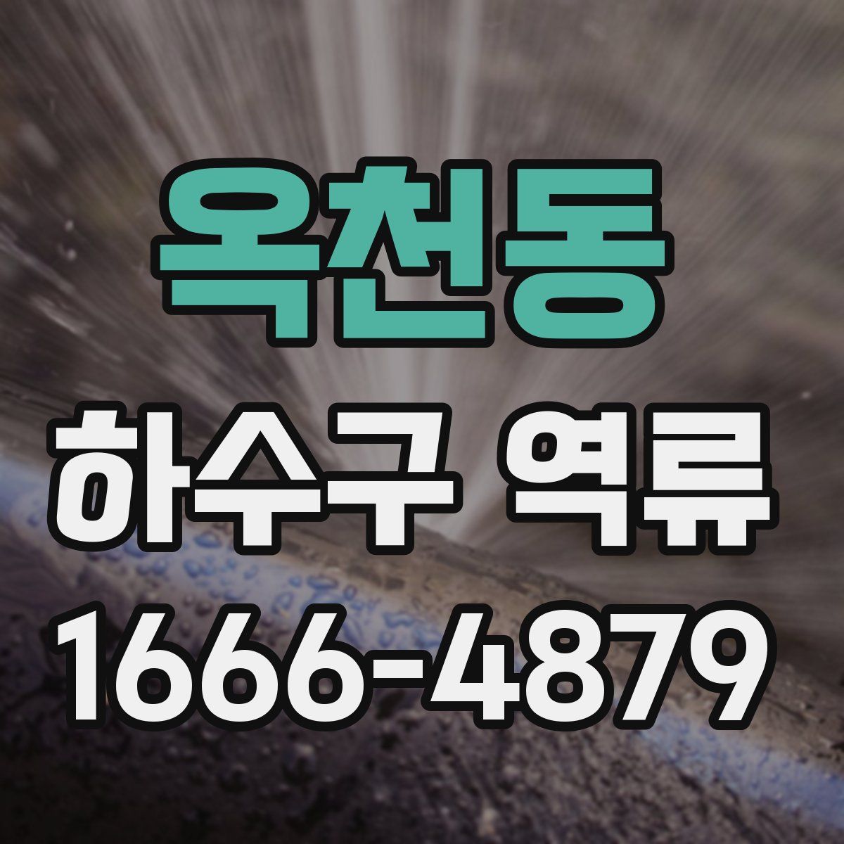 옥천동 하수구 역류