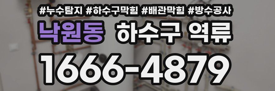 낙원동 하수구 역류