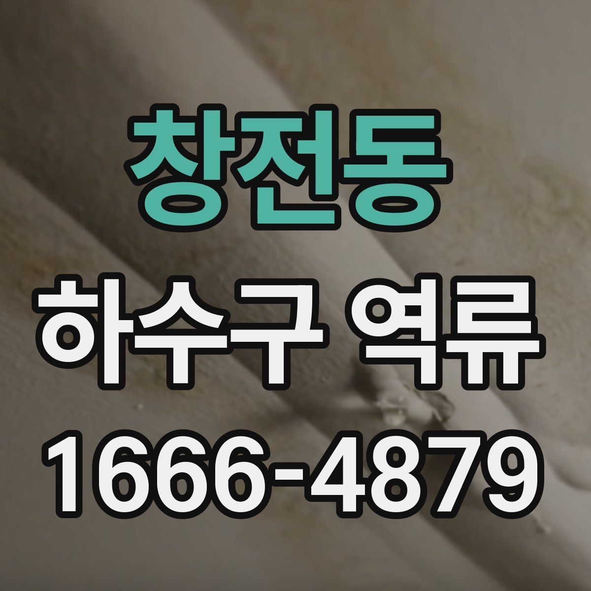 창전동 하수구 역류