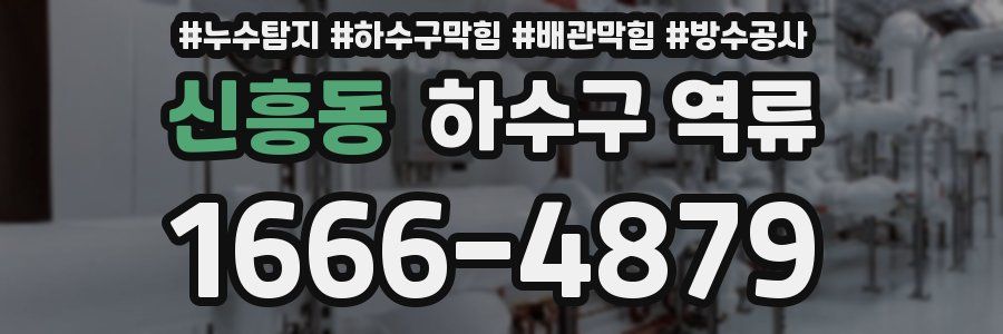 신흥동 하수구 역류