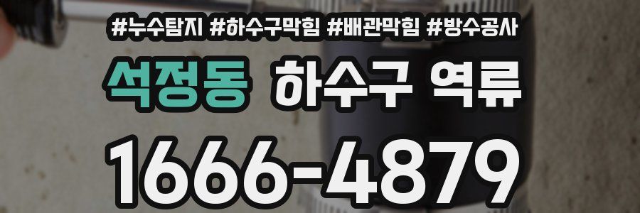 석정동 하수구 역류