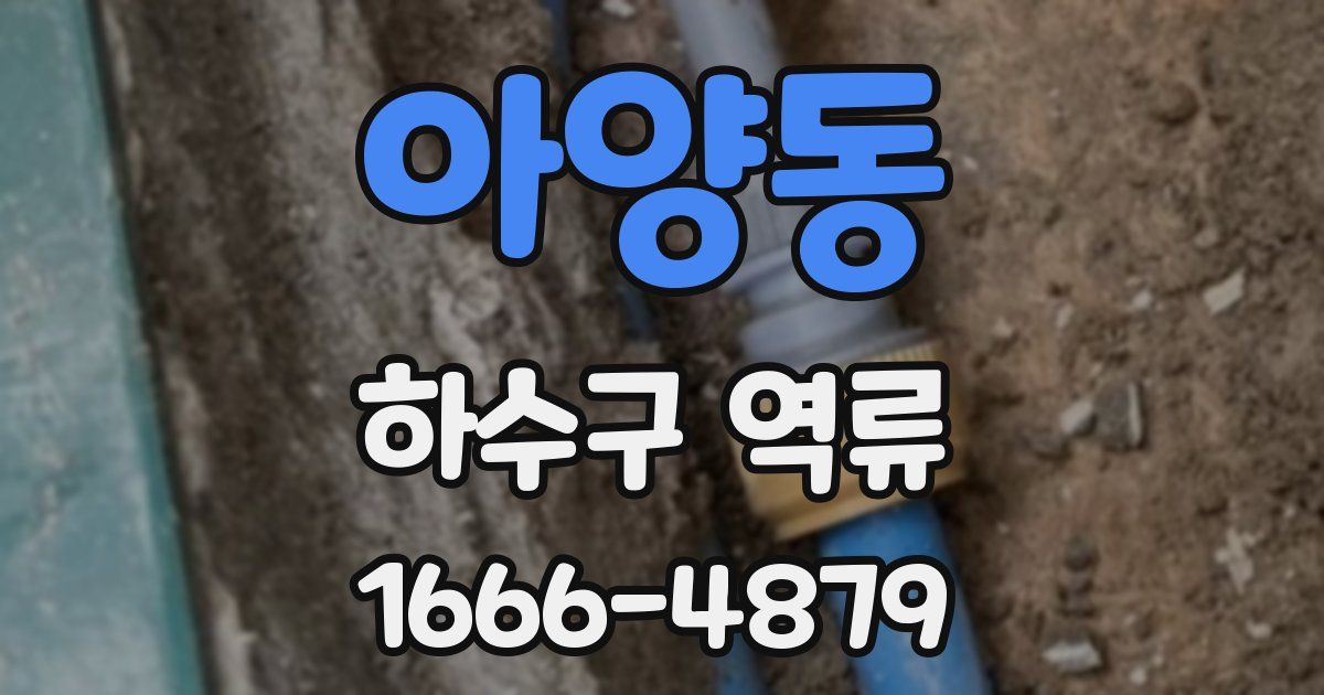 아양동 하수구 역류