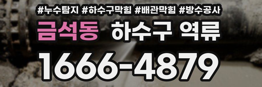 금석동 하수구 역류