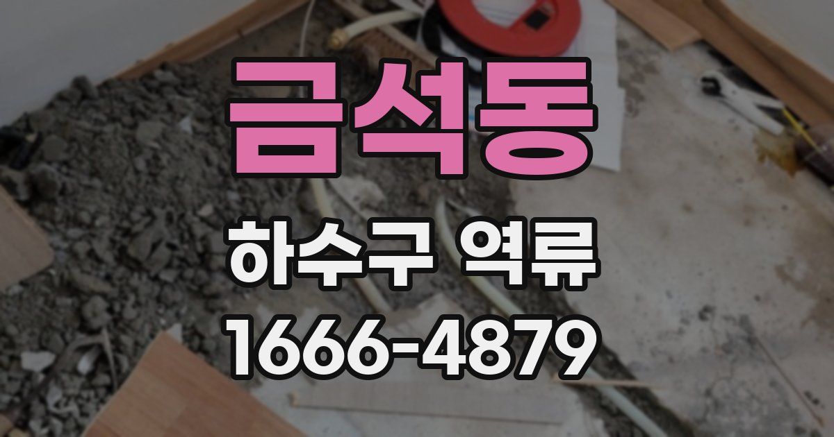 금석동 하수구 역류