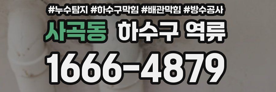 사곡동 하수구 역류