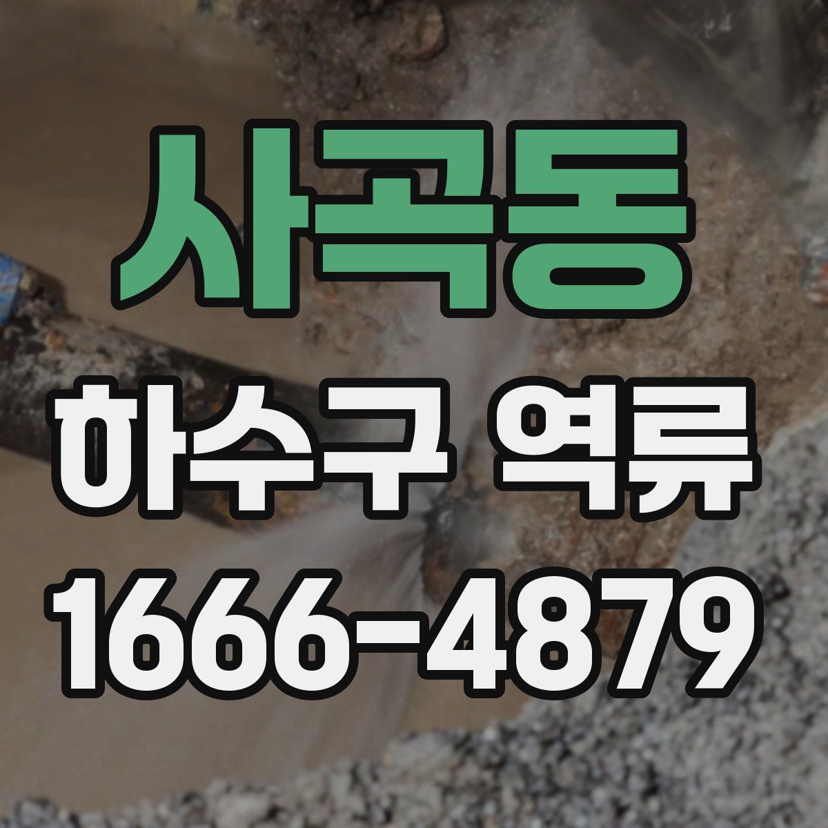 사곡동 하수구 역류