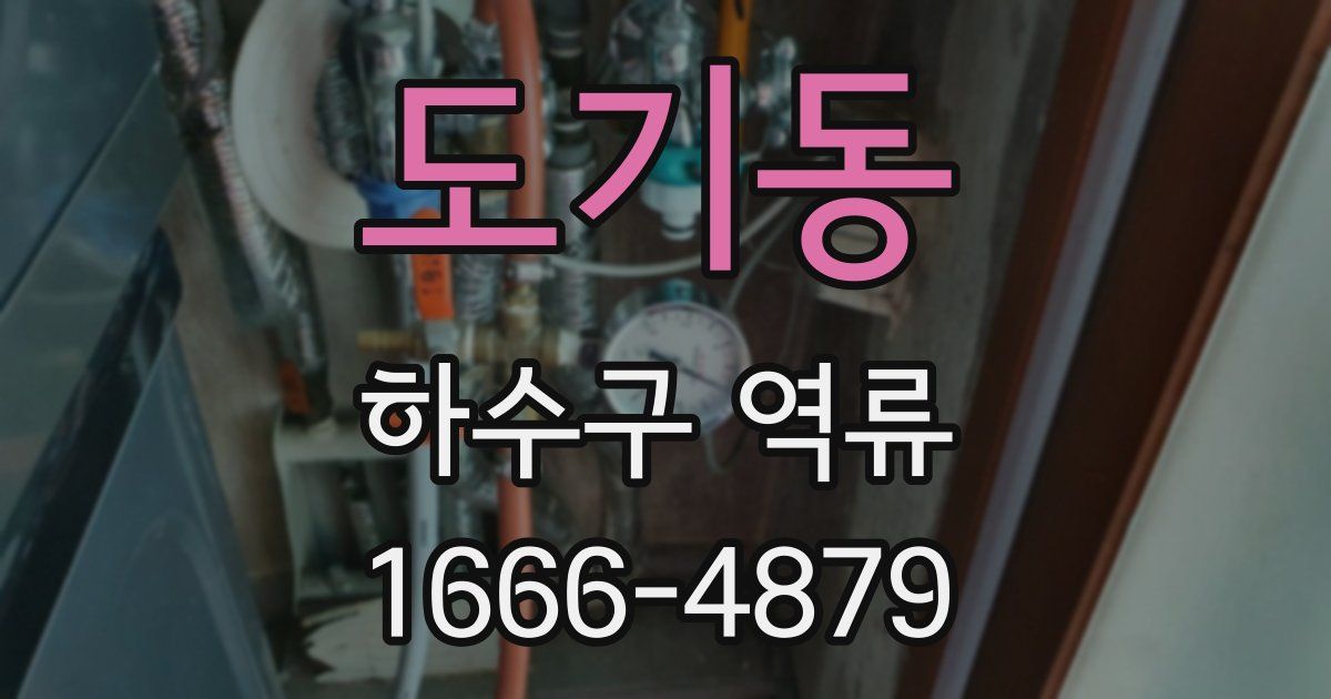 도기동 하수구 역류
