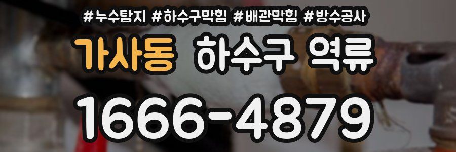 가사동 하수구 역류