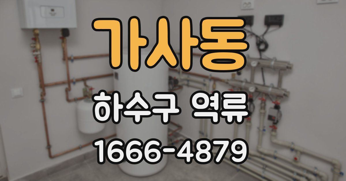 가사동 하수구 역류