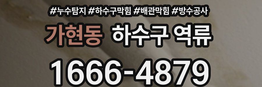 가현동 하수구 역류