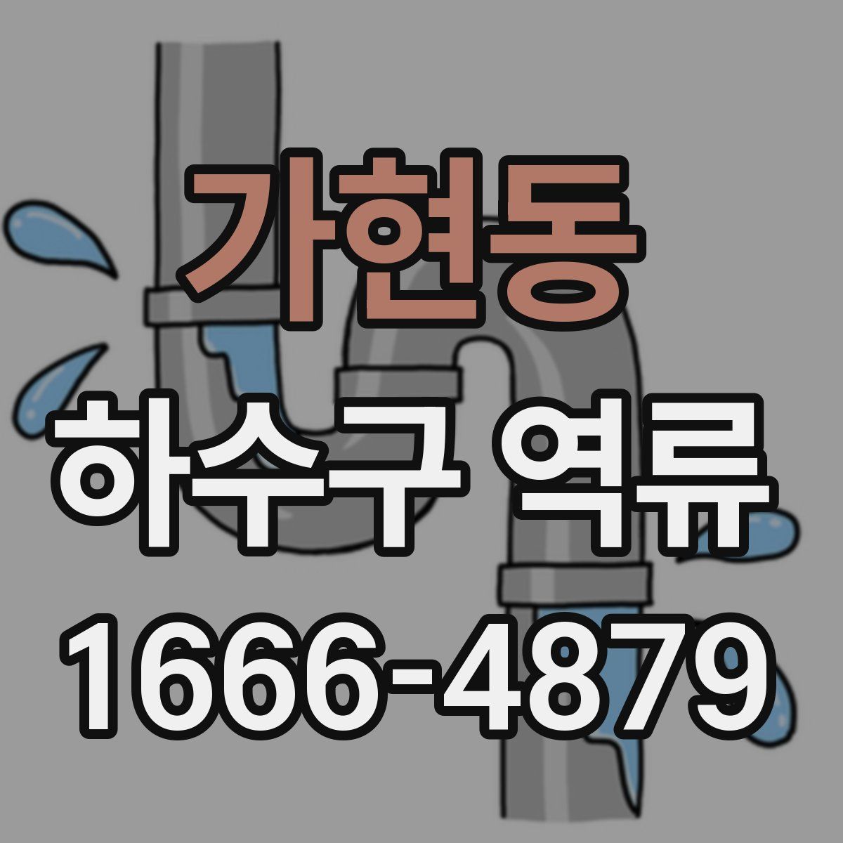 가현동 하수구 역류