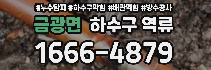 금광면 하수구 역류