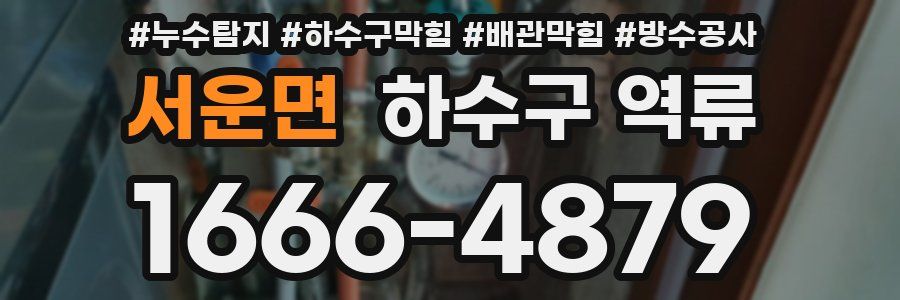 서운면 하수구 역류