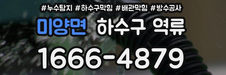 미양면 하수구 역류