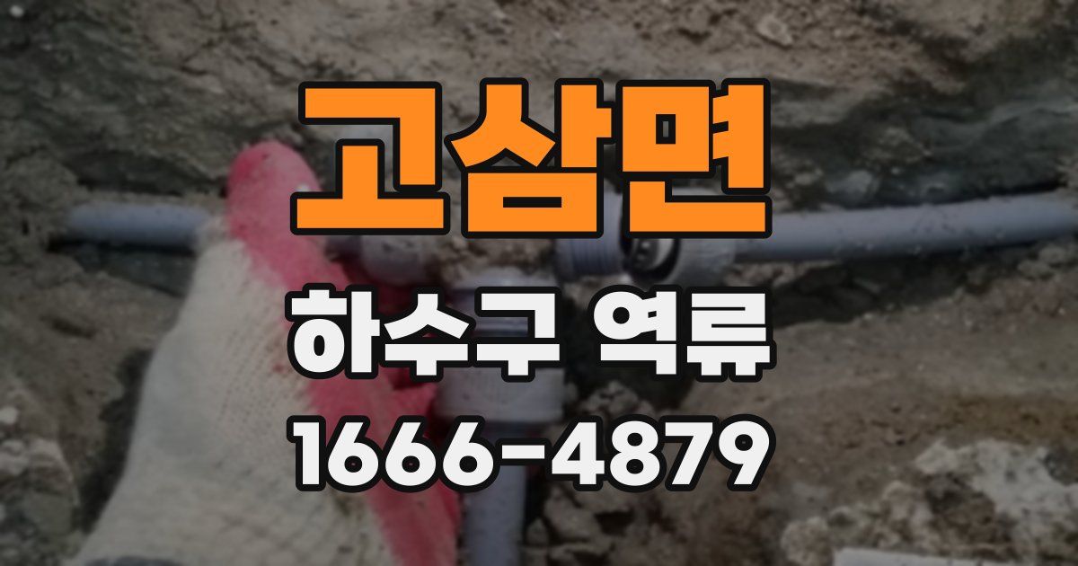 고삼면 하수구 역류