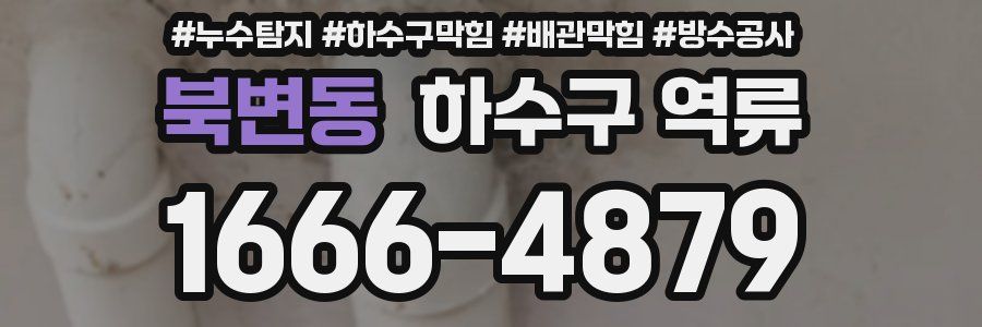 북변동 하수구 역류