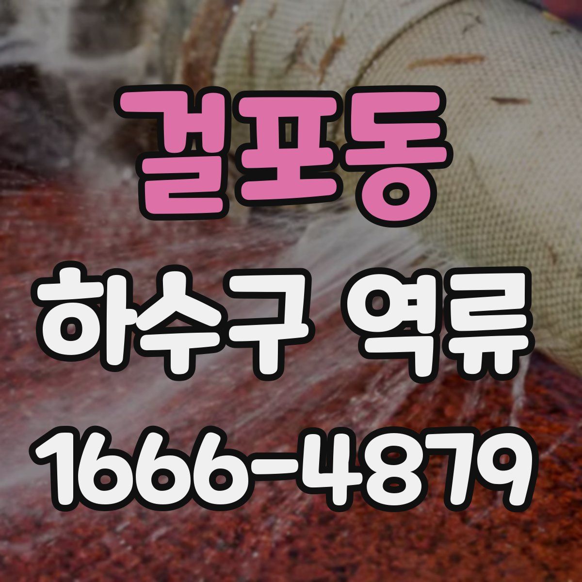 걸포동 하수구 역류